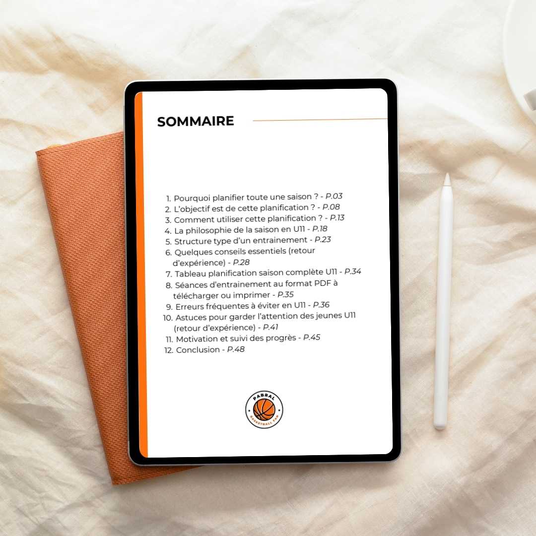 Planification saison U11 - Ebook