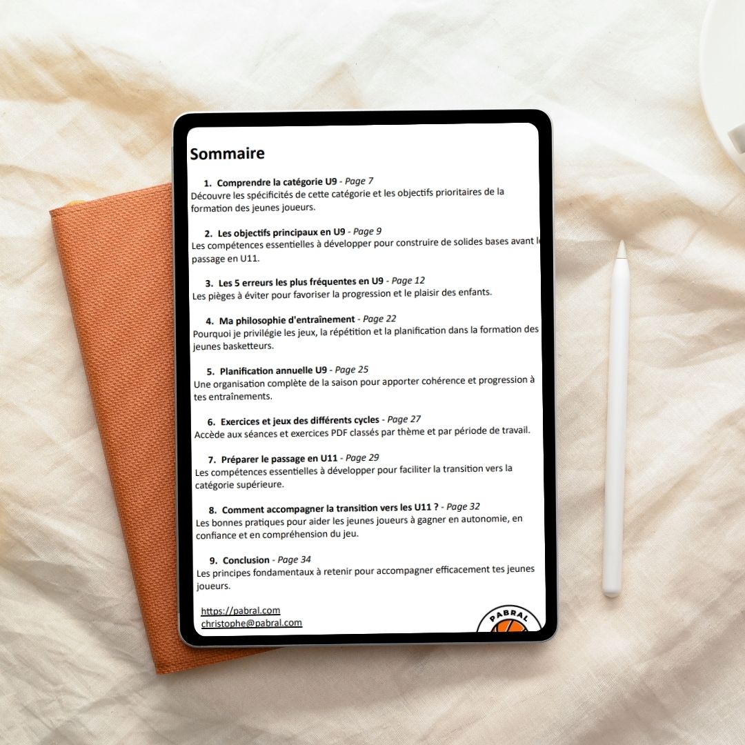 Sommaire Guide complet U9 basketball
