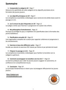 Extrait guide U9 - Sommaire
